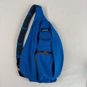 Kavu Rope Bag Sling Backpack Canvas Blue Adjustable Shoulder Strap